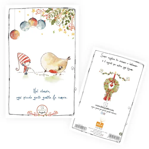 Quaderno A6 "Nel silenzio, ogni piccolo gesto gentile fa rumore - Pagina Bianca