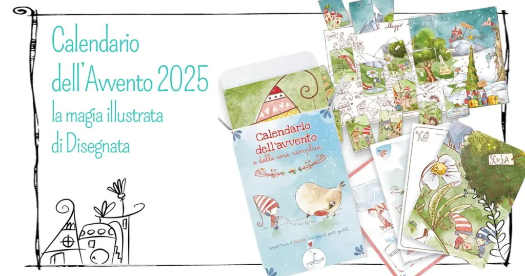calendario dell'avvento 2025 illustrato di disegnata