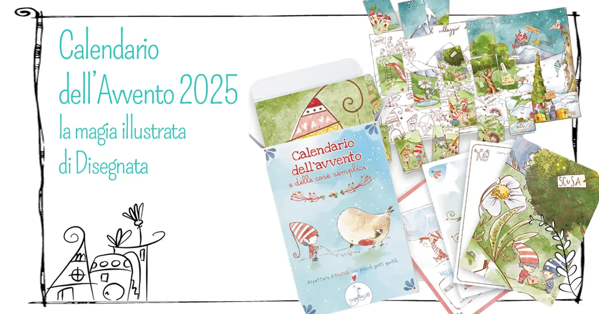 calendario dell'avvento 2025 illustrato di disegnata